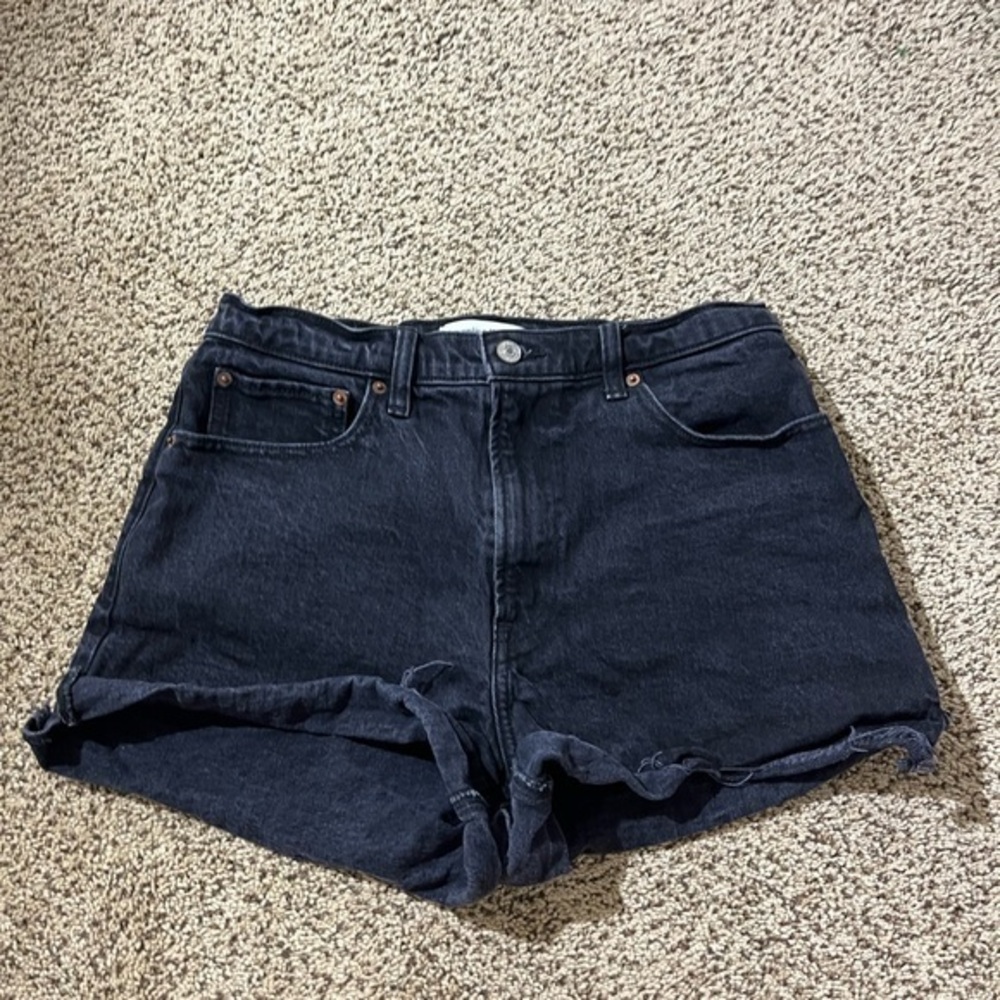 Abercrombie and fitch women’s Classic Black Denim Shorts